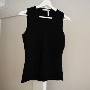 CLASSIQUES ENTIER Black 100% Cashmere Knit Tank Top XS